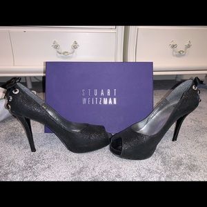 Stuart Weitzman “Mini Glitter” Pumps
